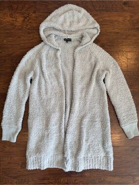 Serra Plush Hooded Cardigan - Heather Gray